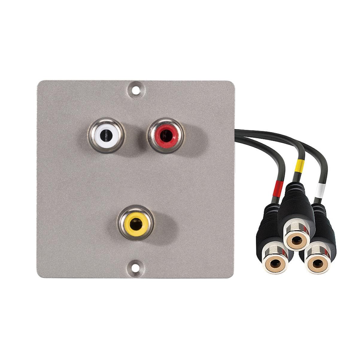 connection-modul 3 x RCA A/V yellow / red / white fem. —> 0.30 m Breakout cable 3 x RCA A/V yellow /