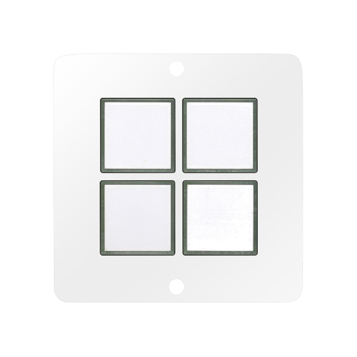 Module with 4x RJ11 push-buttons four-button module with LED lighting (blue), scale: 50x50 mm, plast