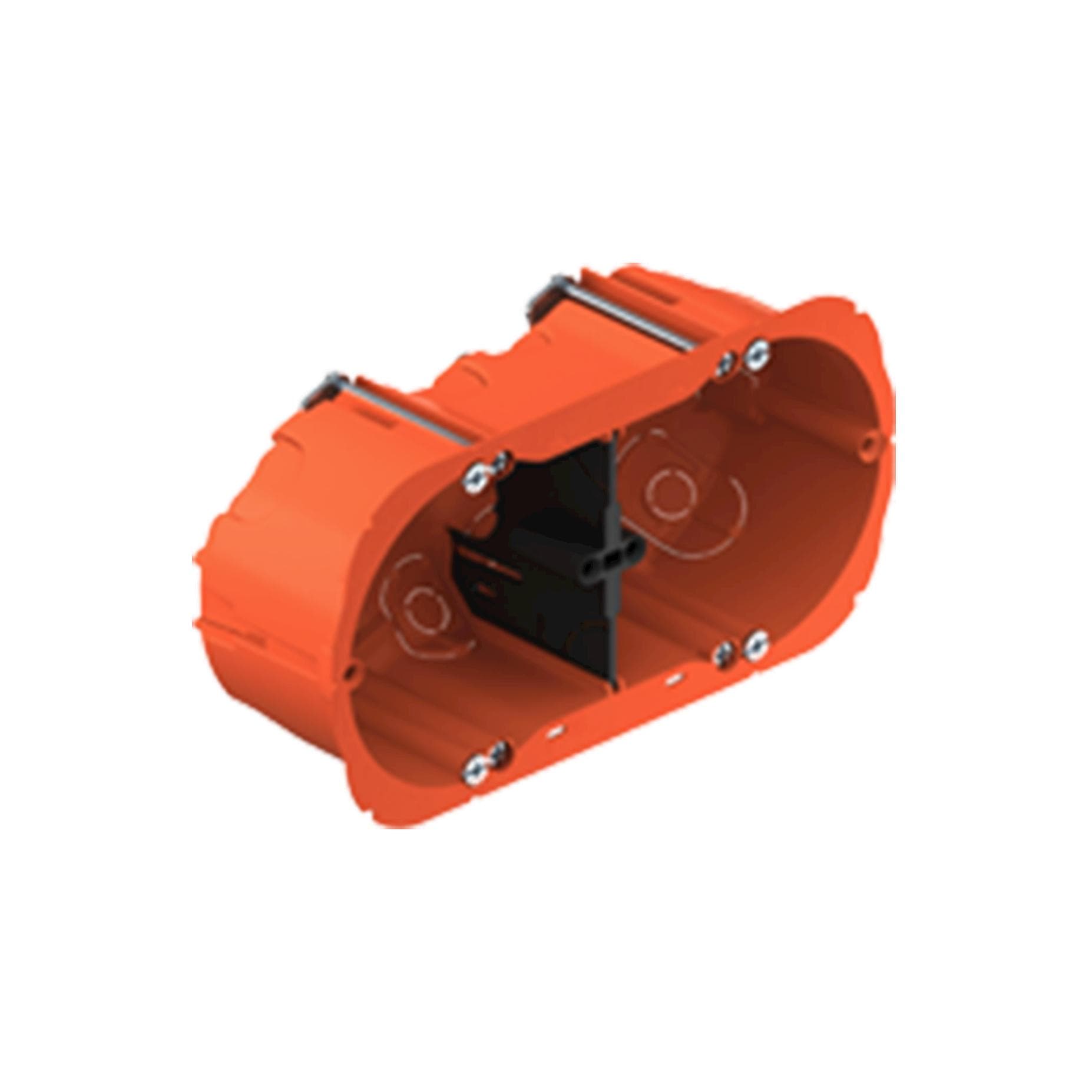 Flush mount box for double 45 x 45 mm wall panel - Hollow wall