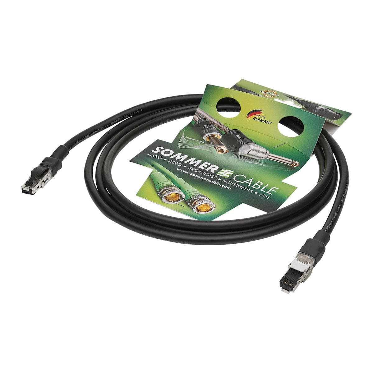 Cat.6, 8 x 0,26 mm² | RJ45 / RJ45 | 75,00m | black