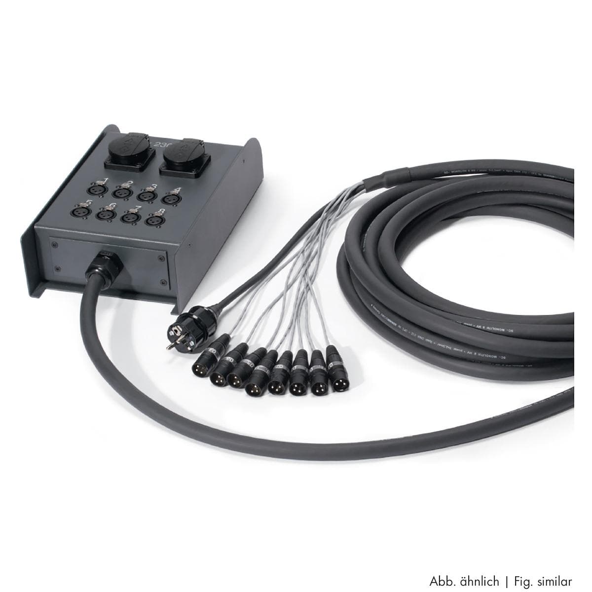 Sommer cable AES / EBU, DMX & power system , XLR 5-pole male/XLR 5-pole female/Schuko mountingsocket