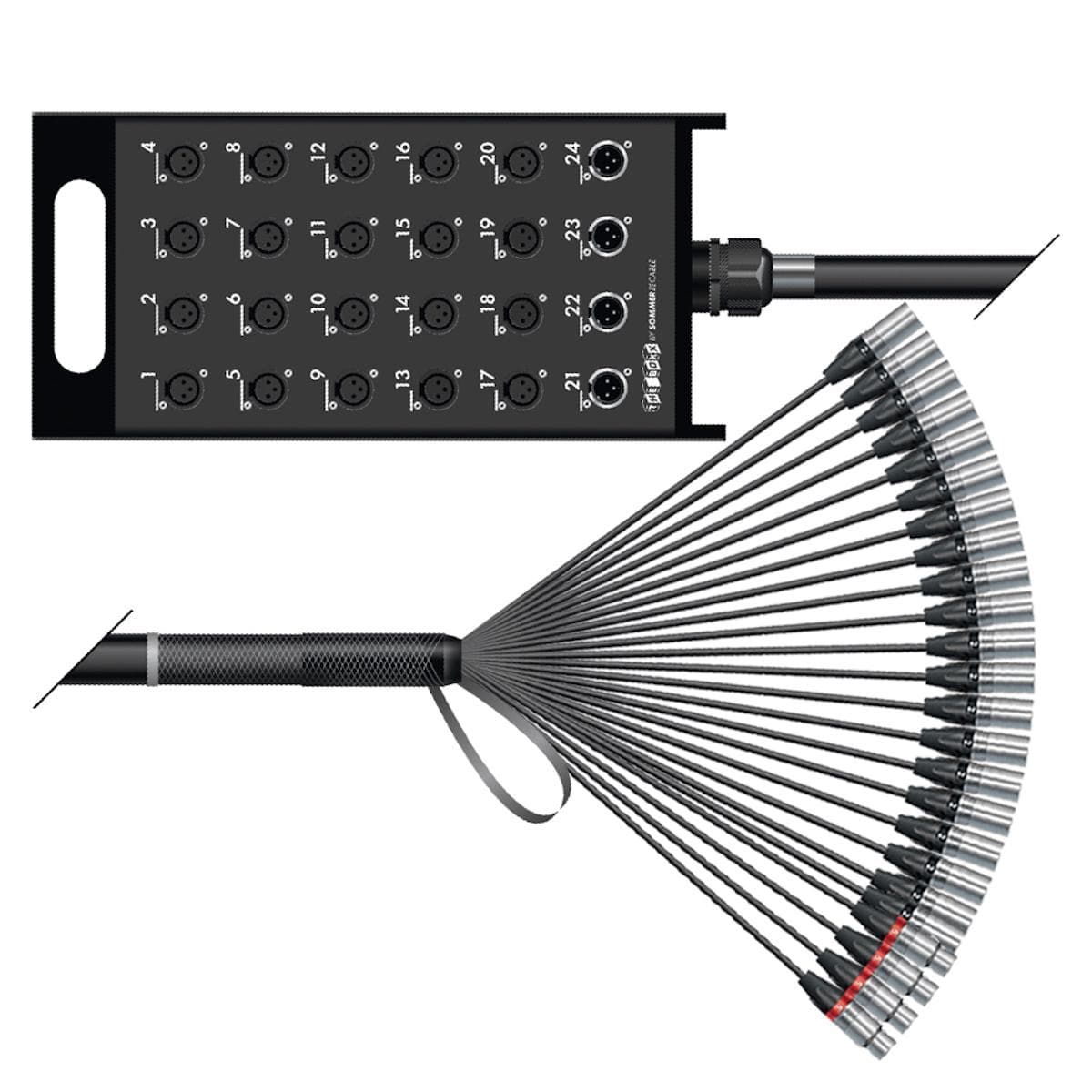 Stagebox <-> Multicore | 24/08 | THE BOXX | separate ground / QUANTUM | NEUTRIK XLR | NEUTRIK XLR |